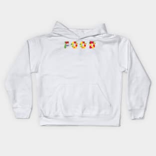 Food Typography Kids Hoodie